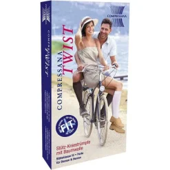 New Compressana Twist Kniestrümpfe 36-38 weiß, 2 St Stütz- Und Reisestrümpfe