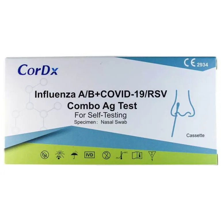 Influenza A / B + Covid-19 / RSV Combo Ag Laie Kombi Nasentest, 1 St Corona Schnelltest