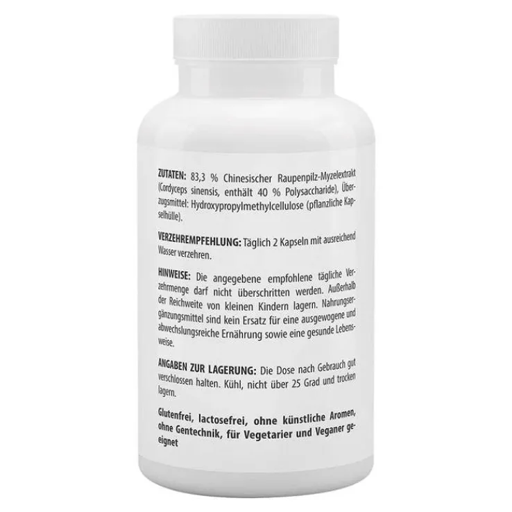 Cordyceps Extrakt 500 mg CS4 40% Polysacchar.Kapseln, 100 St