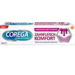 Hot Corega Zahnfleisch Komfort Premium Haftcreme, 40 g Für Zahnprothesen