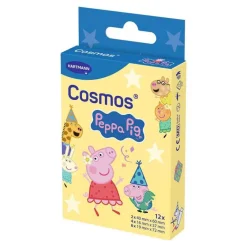 Peppa Pig Pflasterstrips 3 Größen, 12 St Kinder Kinderpflaster