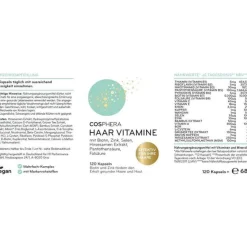 Best Cosphera Haar-Vitamine mit Hirse Kapseln, 120 St