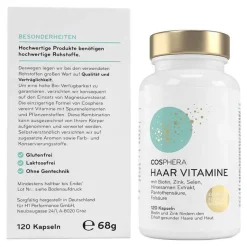 Best Cosphera Haar-Vitamine mit Hirse Kapseln, 120 St