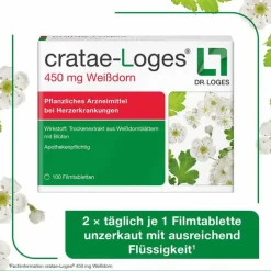 Dr. Loges cratae-Loges 450 mg Weißdorn Filmtabletten, 100 St