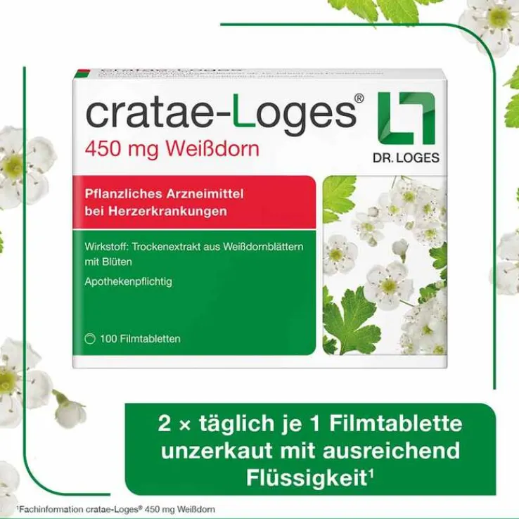 cratae-Loges 450 mg Weißdorn Filmtabletten, 50 St