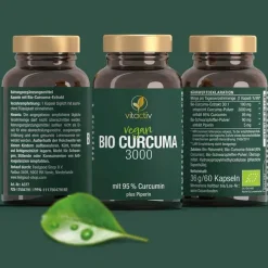 Hot Curcuma 3000 Bio Kapseln, 60 St Kurkuma Kapseln