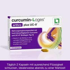 Hot Dr. Loges Curcumin-Loges arthro plus UC-II Kapseln, 60 St