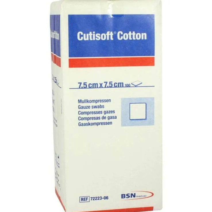 Cutisoft Cotton Kompresse 7,5x7,, 100 St