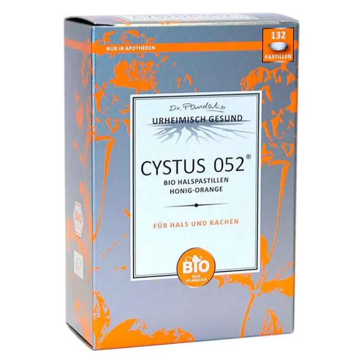 Cystus 052 Bio Halspastillen Honig Orange, 132 St