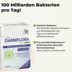 Darmflora Aktiv Plus 100 Mrd.Bakterien + 7 Vitamine, 80 St