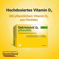 Best D3 2000 I.E. pflanzlich Kapseln, 60 St Vitamin D (Colecalciferol)
