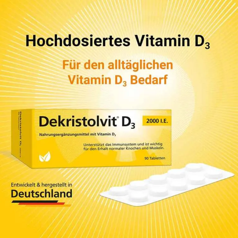 Hot D3 2.000 I.E. Tabletten, 90 St Vitamin D (Colecalciferol)