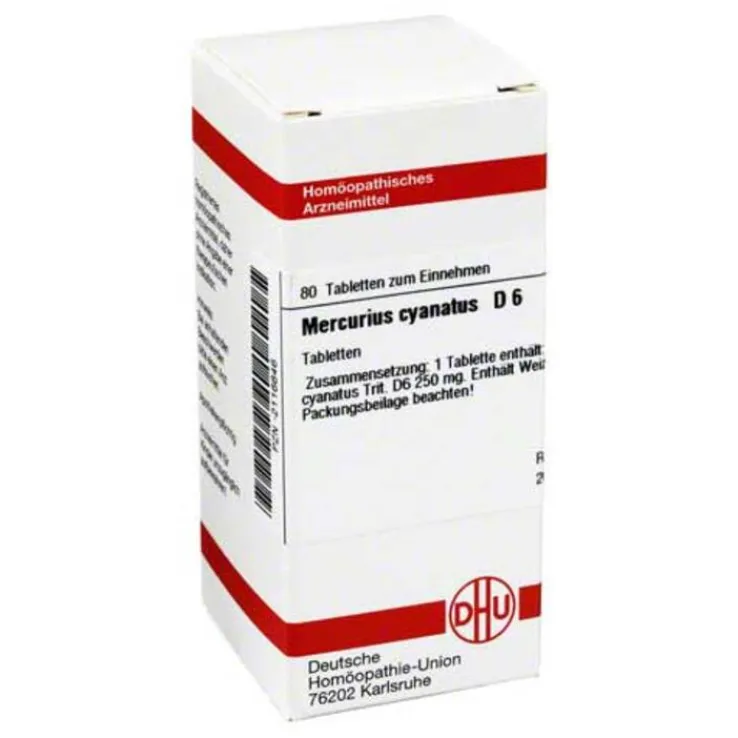 DHU Mercurius cyanatus D 6 Tabletten, 80 St