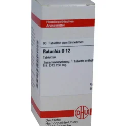 New DHU Ratanhia D 12 Tabletten, 80 St Q-R