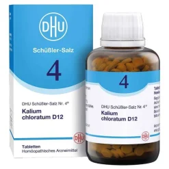 Clearance DHU Schüßler-Salz Nr. 4 Kalium chloratum D12 Tabletten, 900 St Salze 1-12|D 12