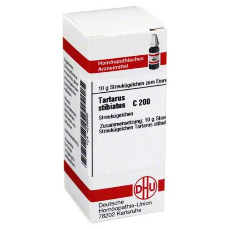 Clearance DHU Tartarus stibiatus C 200 Globuli, 10 g