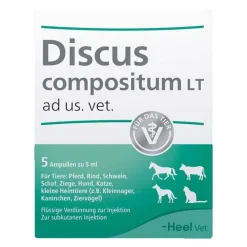 Outlet Discus compositum LT Ampullen vet. (für Tiere), 5 St Biologische Heilmittel Heel Gmbh