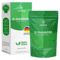 Best Vitabay D-Mannose Pulver aus Birke vegan Diätetikum, 200 g