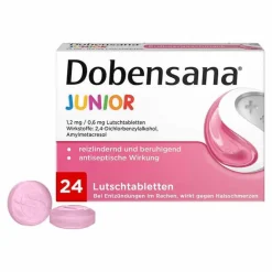 Discount ® JUNIOR 1,2 mg / 0,6 mg Lutschtabletten, 24 St Halsschmerztabletten