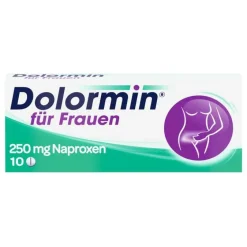Dolormin für Frauen bei Menstruationsbeschwerden mit Naproxen, 10 St