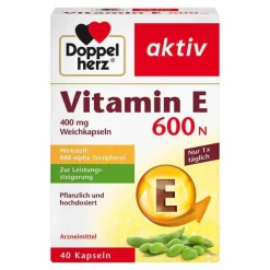 Doppelherz® aktiv Vitamin E 600 N Weichkapseln, 40 St