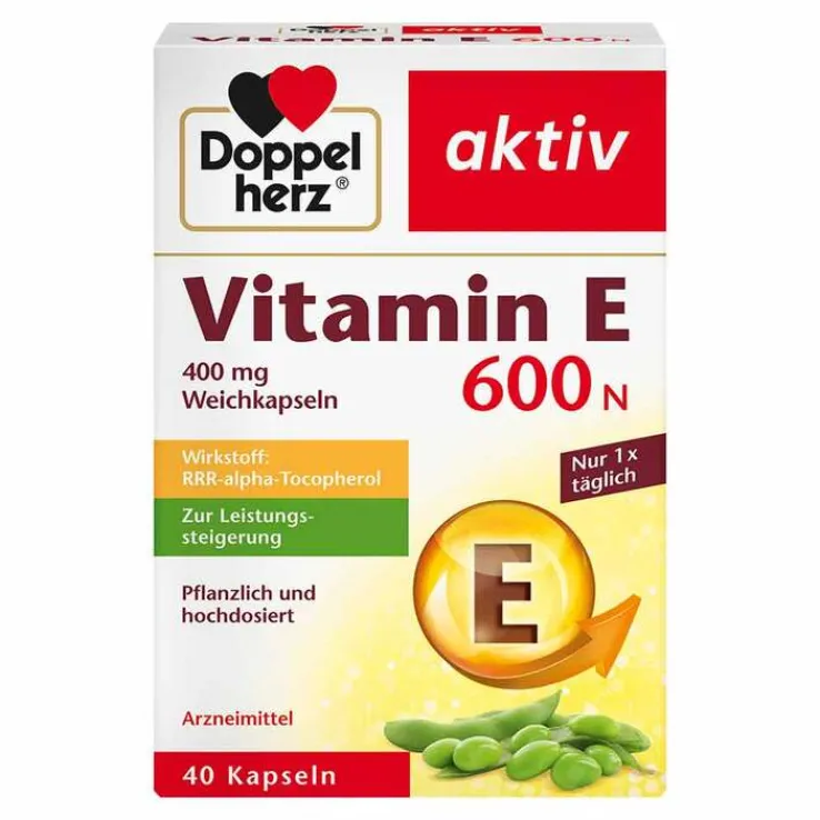 Doppelherz® aktiv Vitamin E 600 N Weichkapseln, 40 St