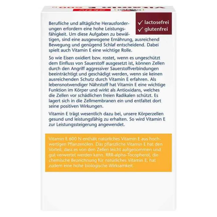 Doppelherz® aktiv Vitamin E 600 N Weichkapseln, 40 St