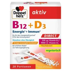 Doppelherz B12 + D3 Direct Pellets, 20 St Vitamin B12 (Cobalamin)