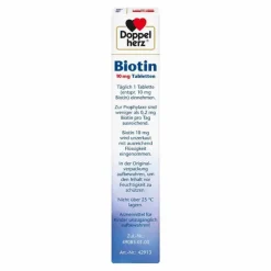 Hot Doppelherz Biotin 10 mg Tabletten, 30 St