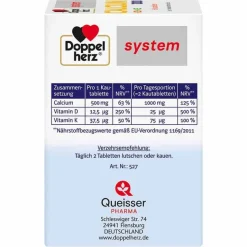 Sale Calcium 1000 + D3 + K2 system Kautabletten, 60 St Vitamin K|Vitamin D (Colecalciferol)