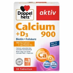 Doppelherz Calcium 900 + D3 Tabletten, 30 St