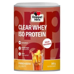 Outlet Doppelherz Clear Whey Iso Protein Pfirsich-Eistee, 300 g Eiweiß