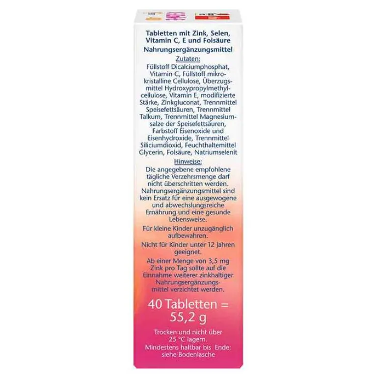 Sale C+Zink+E Depot Tabletten, 40 St Zink