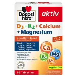 Discount D3 + K2 + Calcium + Magnesium Tabletten, 30 St Vitamin K|Vitamin D (Colecalciferol)