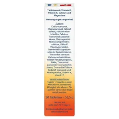 Discount D3 + K2 + Calcium + Magnesium Tabletten, 30 St Vitamin K|Vitamin D (Colecalciferol)