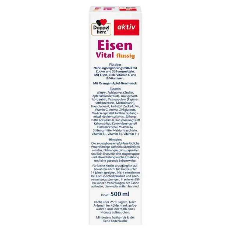 Online Eisen Vital Tonikum, 500 ml Eisenversorgung