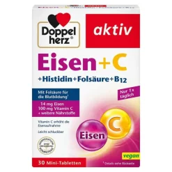 Online Eisen+Vitamin C+L-Histidin Tabletten, 30 St Aminosäuren|Eisenversorgung