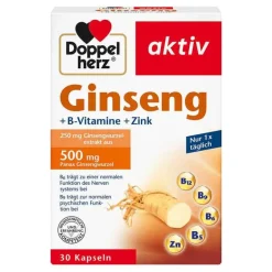 Discount Ginseng 250 + B-Vitamine + Zink Kapseln, 30 St Zink|Vitamin B Komplex