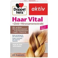 Hot Haar Vital+Zink+Hirseextrakt Kapseln, 60 St Mikronährstoffe