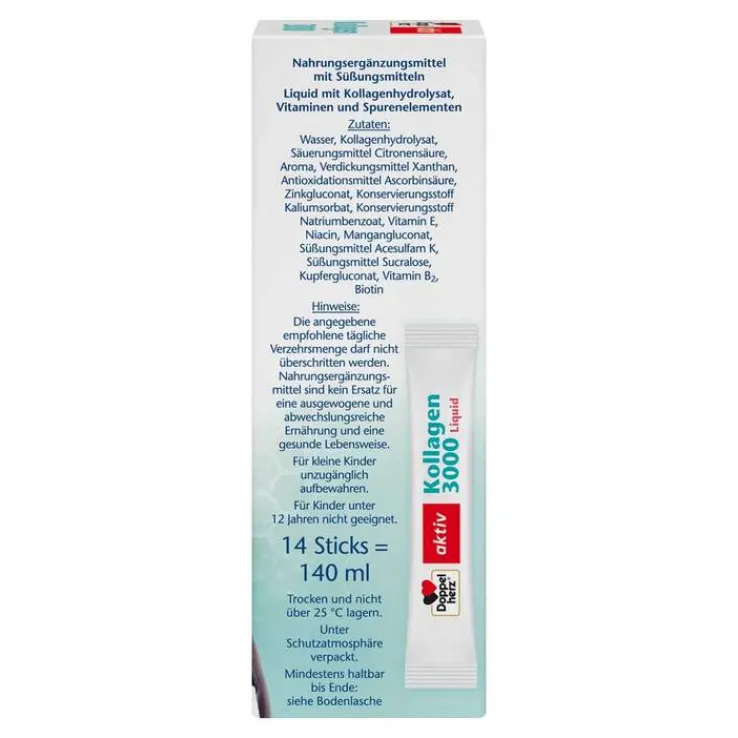 Doppelherz Kollagen 3000 Liquid Sticks, 14 St