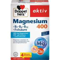 Sale Magnesium 400 + B1 + B6 + B12 + Folsäure Tabletten , 120 St Magnesium