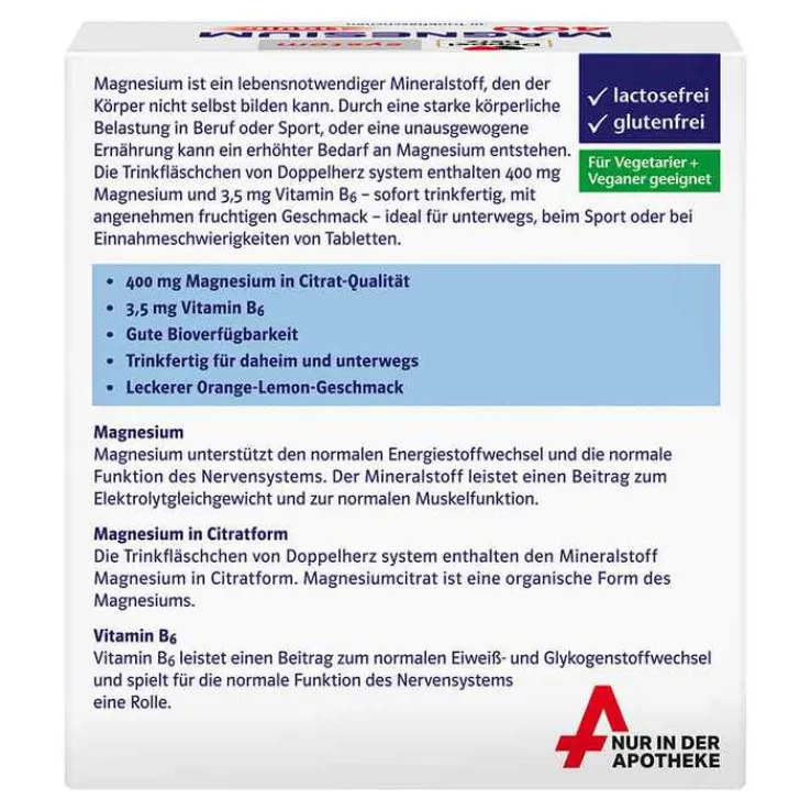 Doppelherz Magnesium 400 Liquid system Trinkampulle , 10 St