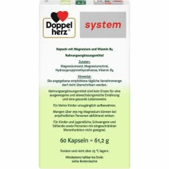 New Doppelherz Magnesium 400 Pur system Kapseln, 60 St