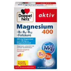 Best Magnesium 400+B1+B6+B12+Folsäure Brausetabletten, 6X15 St Vitamin B9 (Folsäure)|Vitamin B12 (Cobalamin)