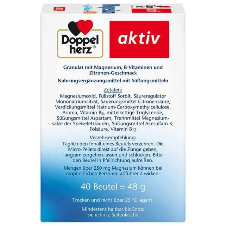 Doppelherz Magnesium+B-Vitamine direct Pellets, 40 St