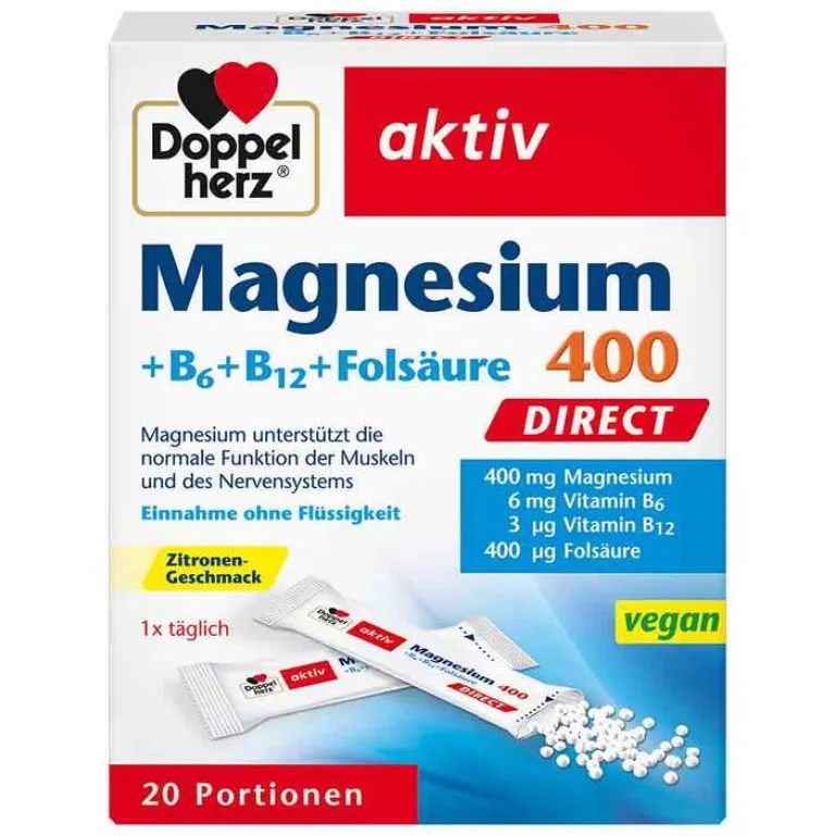 Clearance Magnesium+B-Vitamine direct Pellets, 20 St Hirnleistung & Nerven|Magnesium