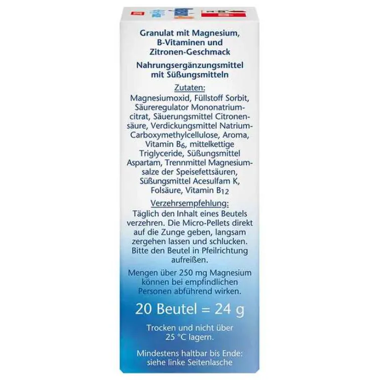 Clearance Magnesium+B-Vitamine direct Pellets, 20 St Hirnleistung & Nerven|Magnesium