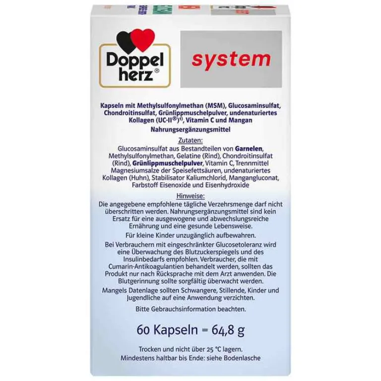 Best MSM Glucosamin system Kapseln, 60 St Msm Schwefel