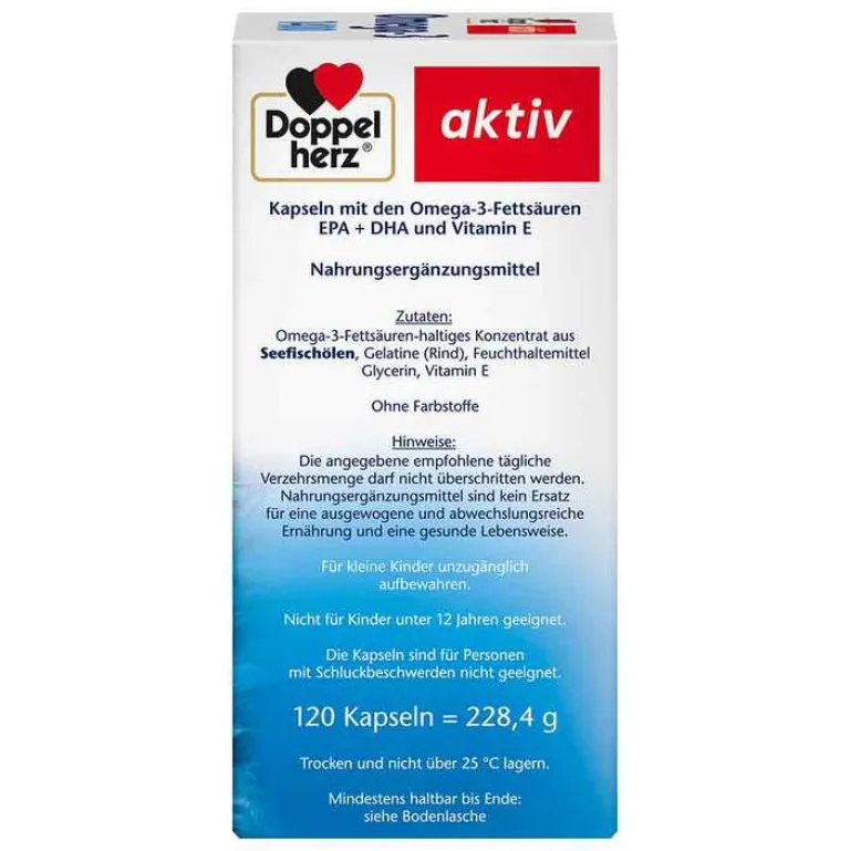 Outlet Doppelherz Omega-3 1.400 Kapseln, 120 St