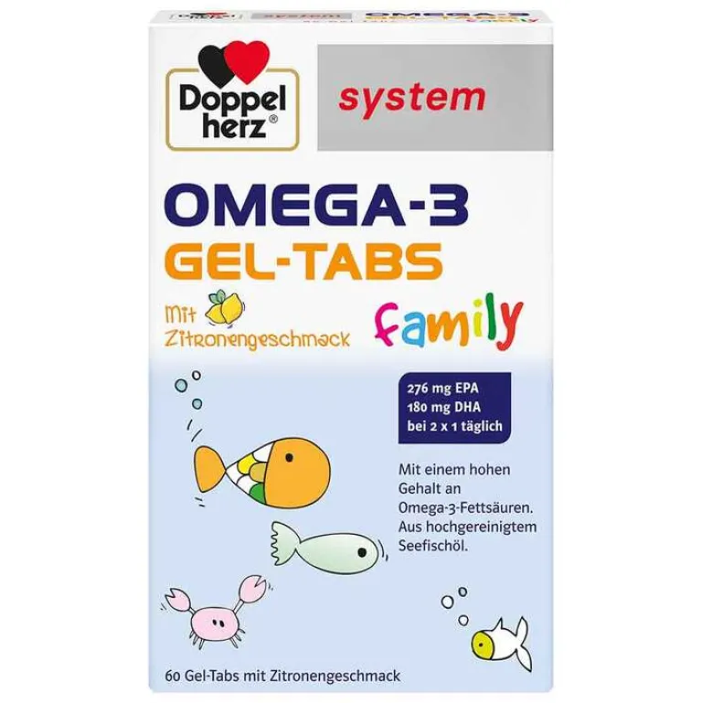 Online Doppelherz Omega-3 Gel-Tabs family system , 60 St